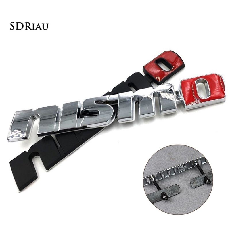 Emblem Nissan Chrome Besi Nismo Turbo