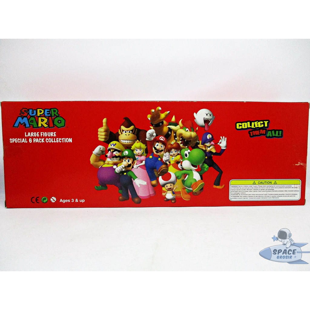 Pajangan Mainan Figure Super Mario Large Figure Special 6 pack