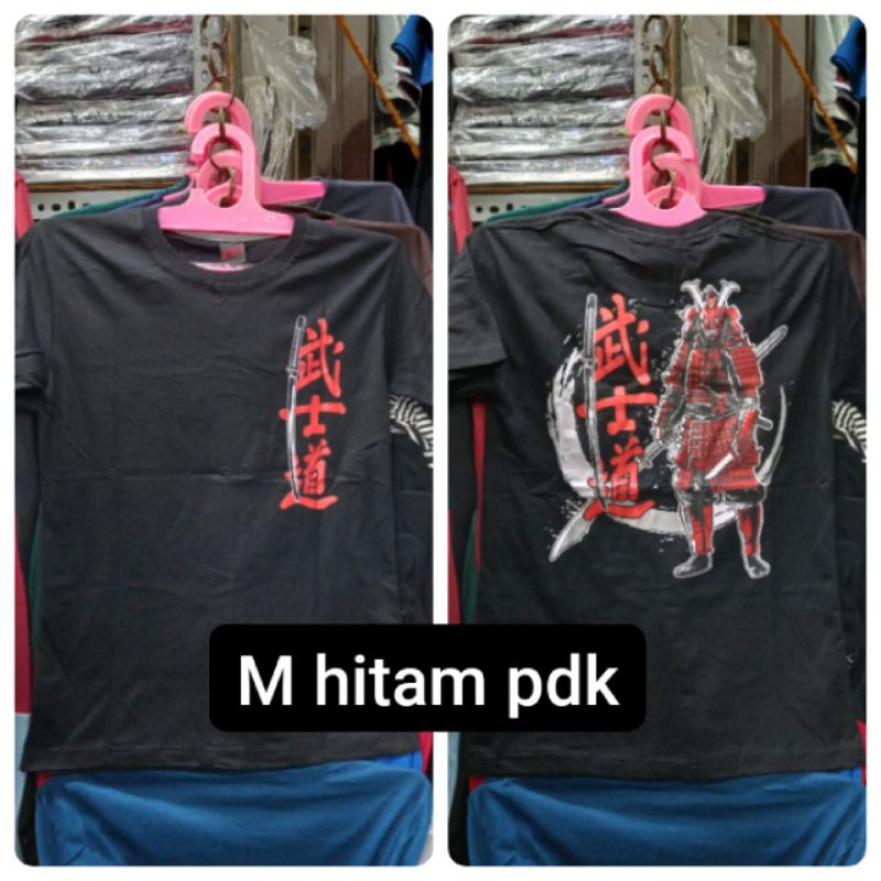 Kaos anak samurai hitam tanggung murah