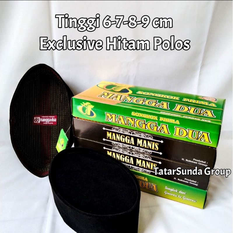 Promo Peci Kopyah Dewasa Songkok Hitam Tinggi 6 cm 7 cm 8 cm 9 cm Kualitas Premium Kopiah Hitam Motif Non Ac Mangga Dua Manis