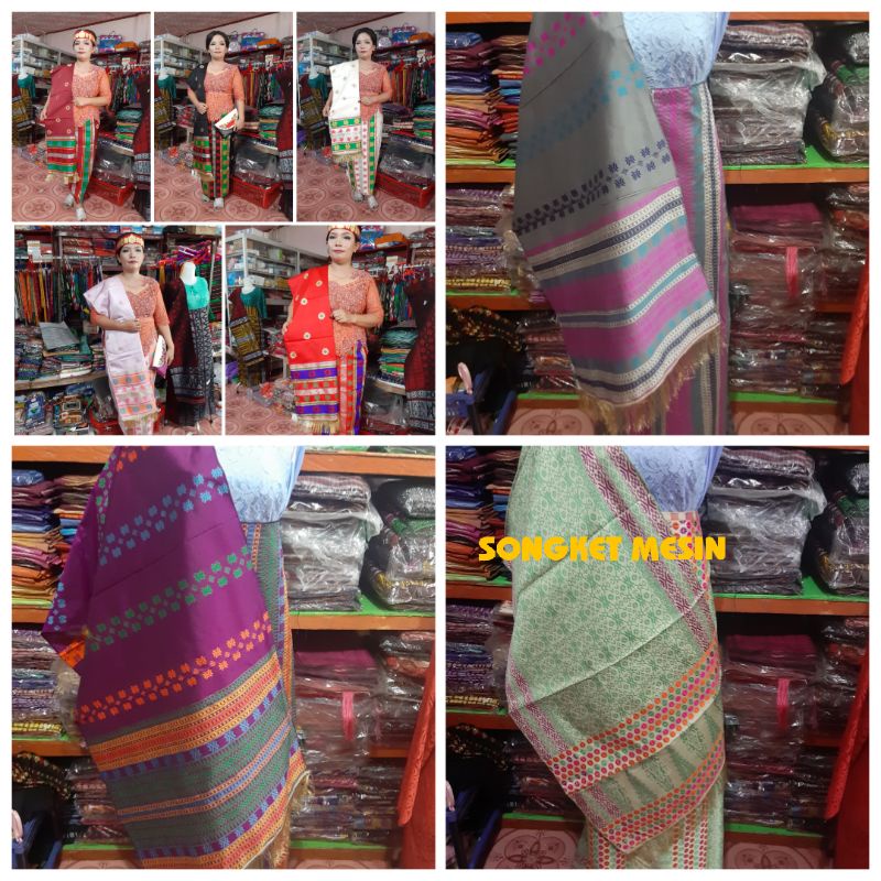 Songket Pucca Bunga Tenun Mesin Spesial