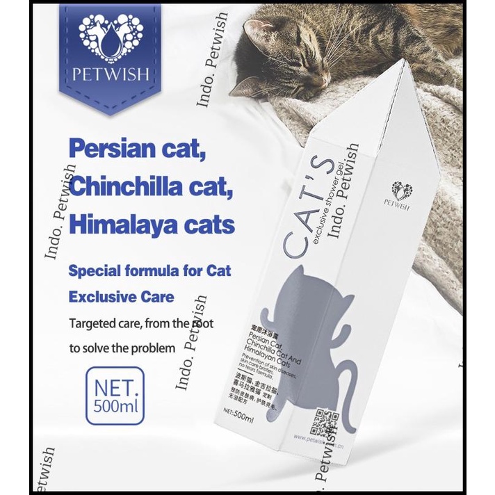Petwish Shampoo Kucing 500Ml - Persian, Chinchilla, Himalayan Cat Terbaru