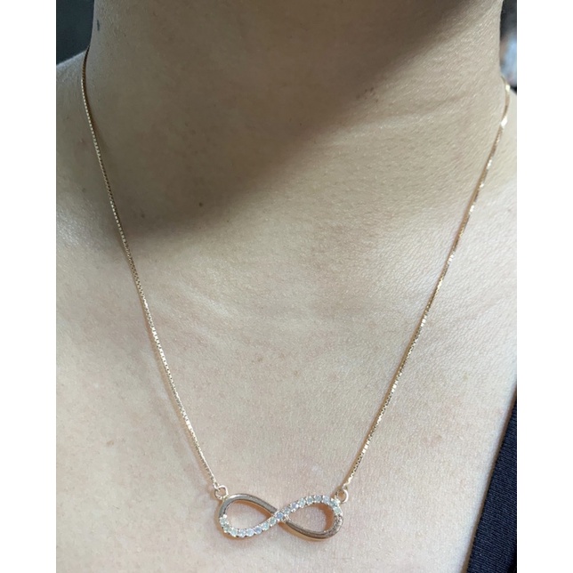 tura kalung angka 8 berlian asli