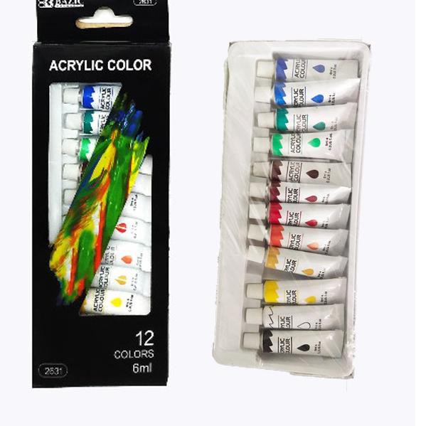 

9RT Cat Acrylic / Akrilik Bazic 12 warna 6ml Baru