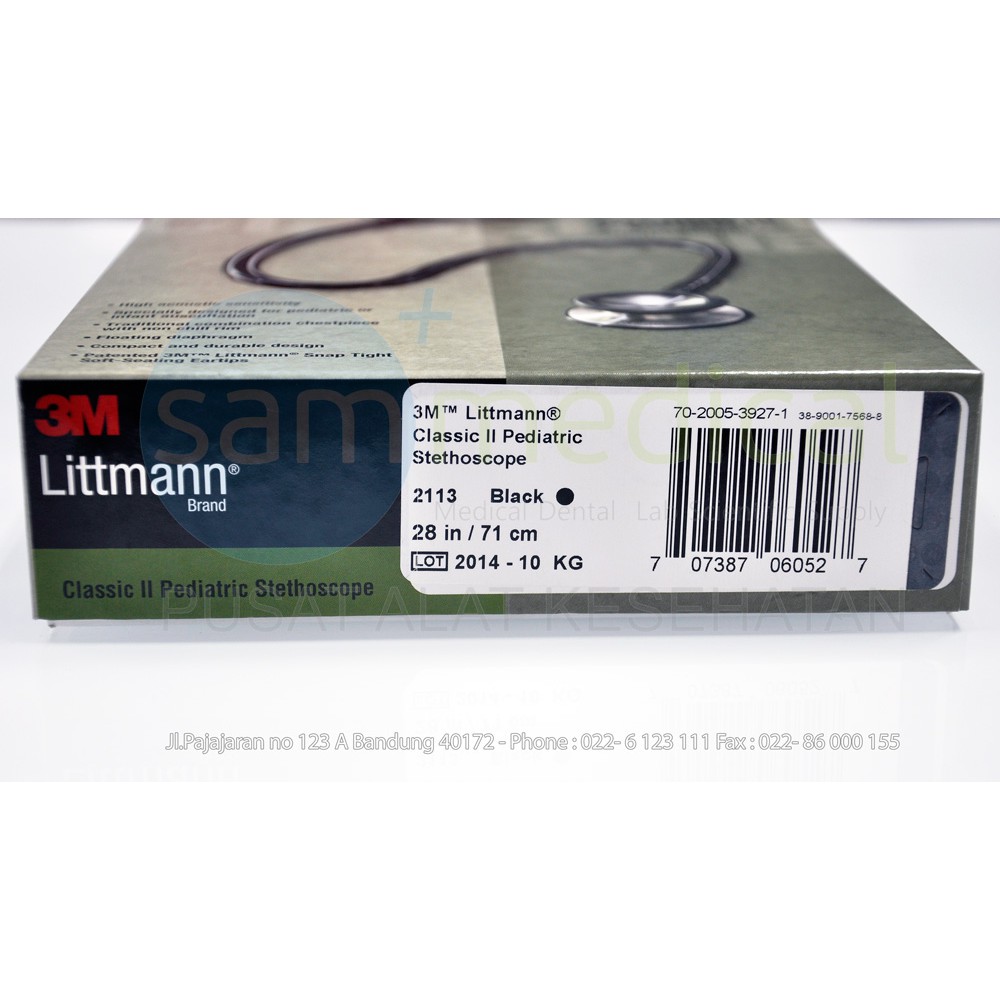 3M LITTMANN CLASSIC II Stetoscope PEDIATRIC ORI - BLACK