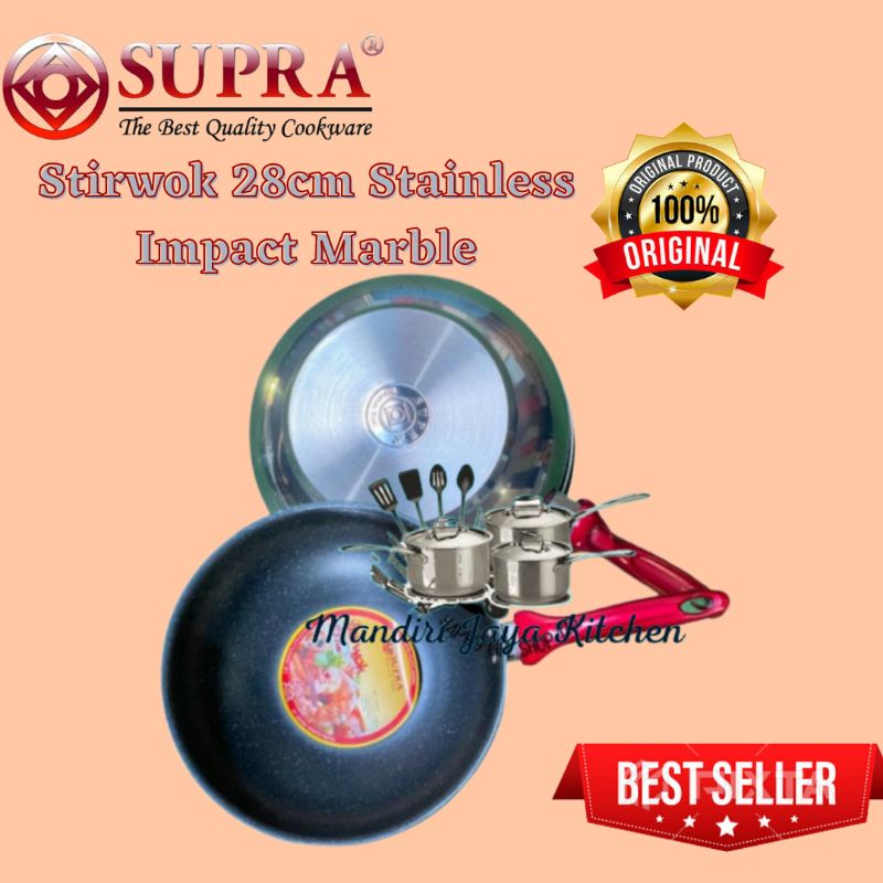 Stirwok Stainless Impact Marble SUPRA 28cm/Wajan SUPRA 28cm