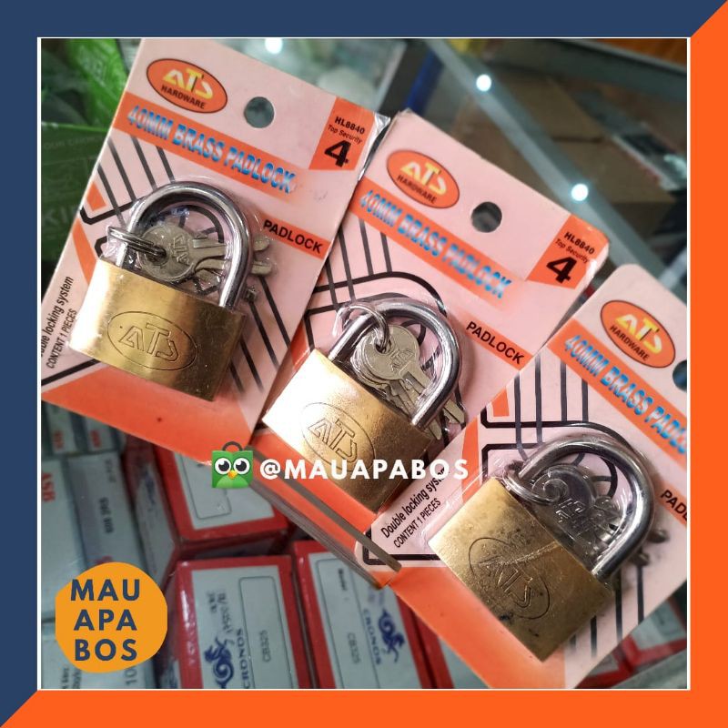 Gembok ATS Kuning Pendek