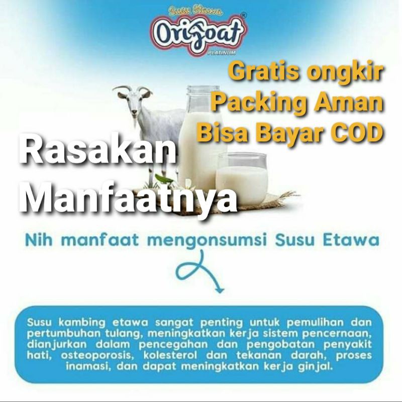 Susu Kambing Etawa Origoat Platinum Gula Kelapa Utk Asam Lambung Maag Pencernaan 250 Gr 10 Sachet Indonesia