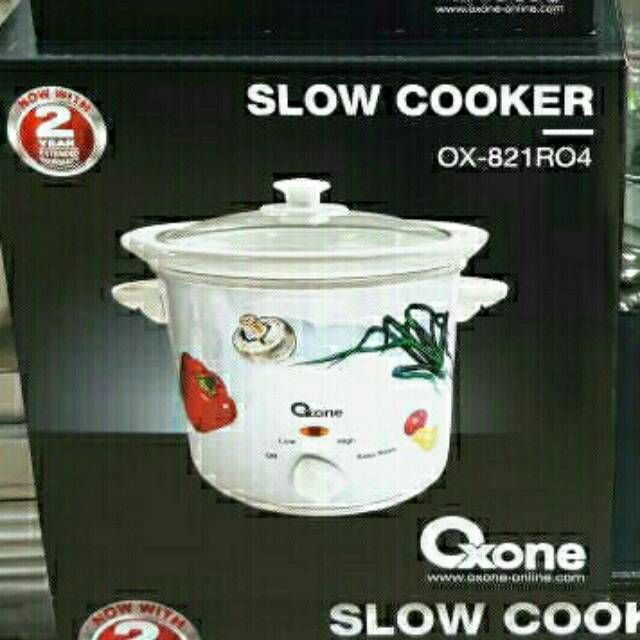 Oxone OX-821RO4 Slow Cooker Ceramic Round Listrik Keramik 4 Liter OX 821R04