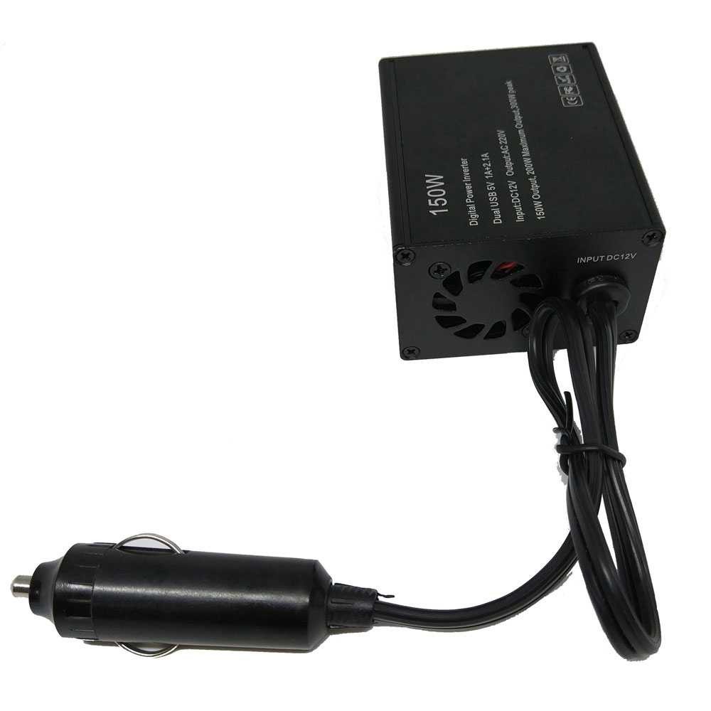 Taffware Power Inverter Mobil 2 USB Port Charger Smartphone Handphone Praktis Ringan Mudah Digunakan