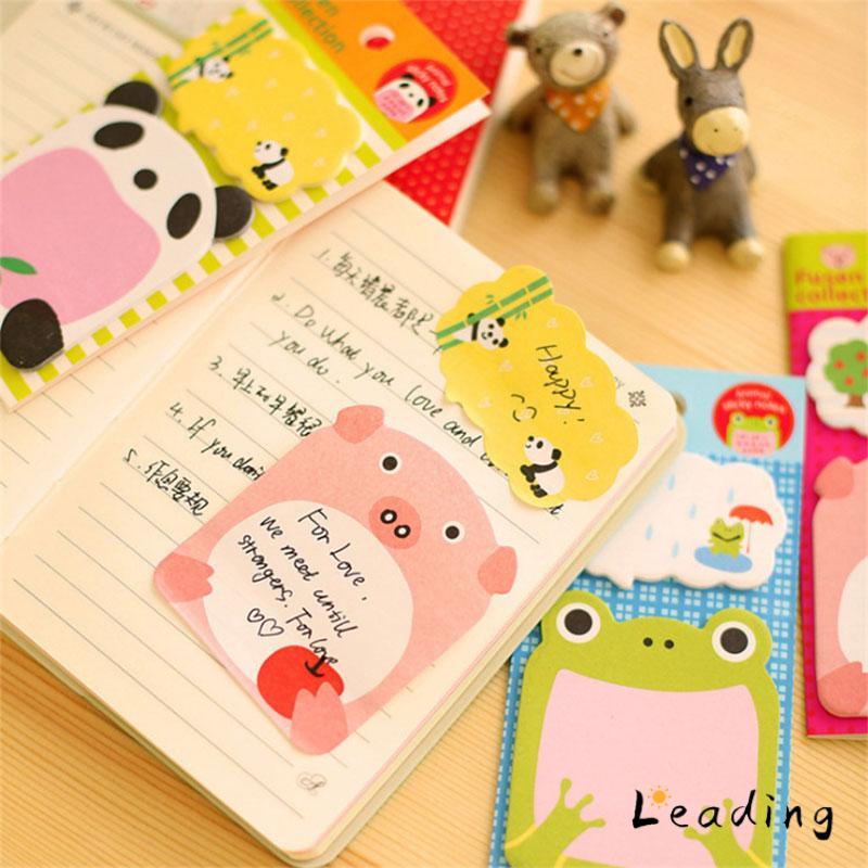 Imoda Kawaii Animals 20 Post-It Notes Waktu Merekam Post-It Notes Catatan Pelajar/Kantor-Le