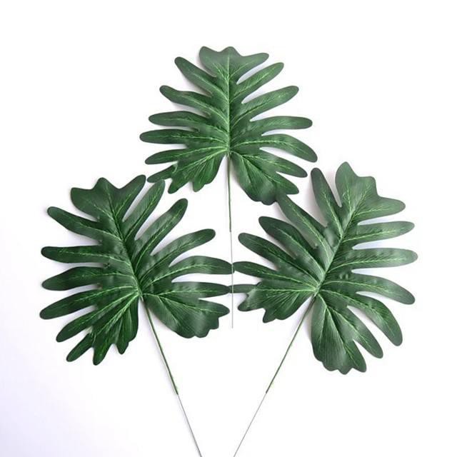 Daun PHILODENDRON Plastik - Artificial Leaf - Tanaman Daun Monstera Sintetis - Daun untuk kamar cafe