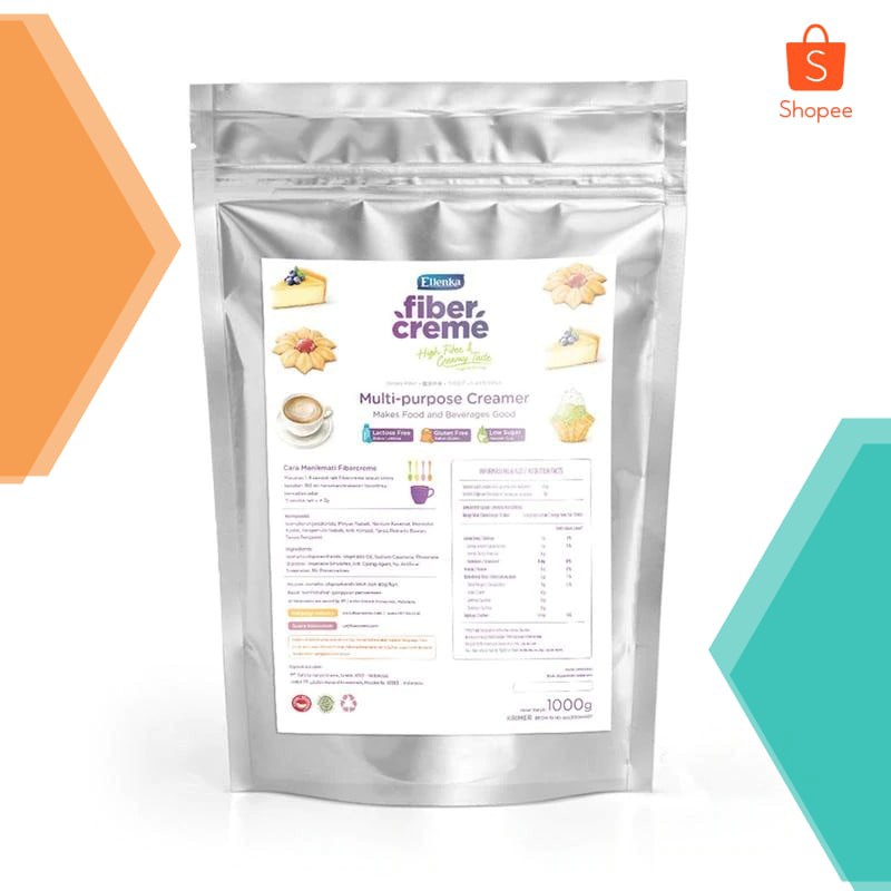 

1000 GRAM Fiber Creme FiberCreme Creamer Krimer Serbaguna Pengaganti Santan Susu