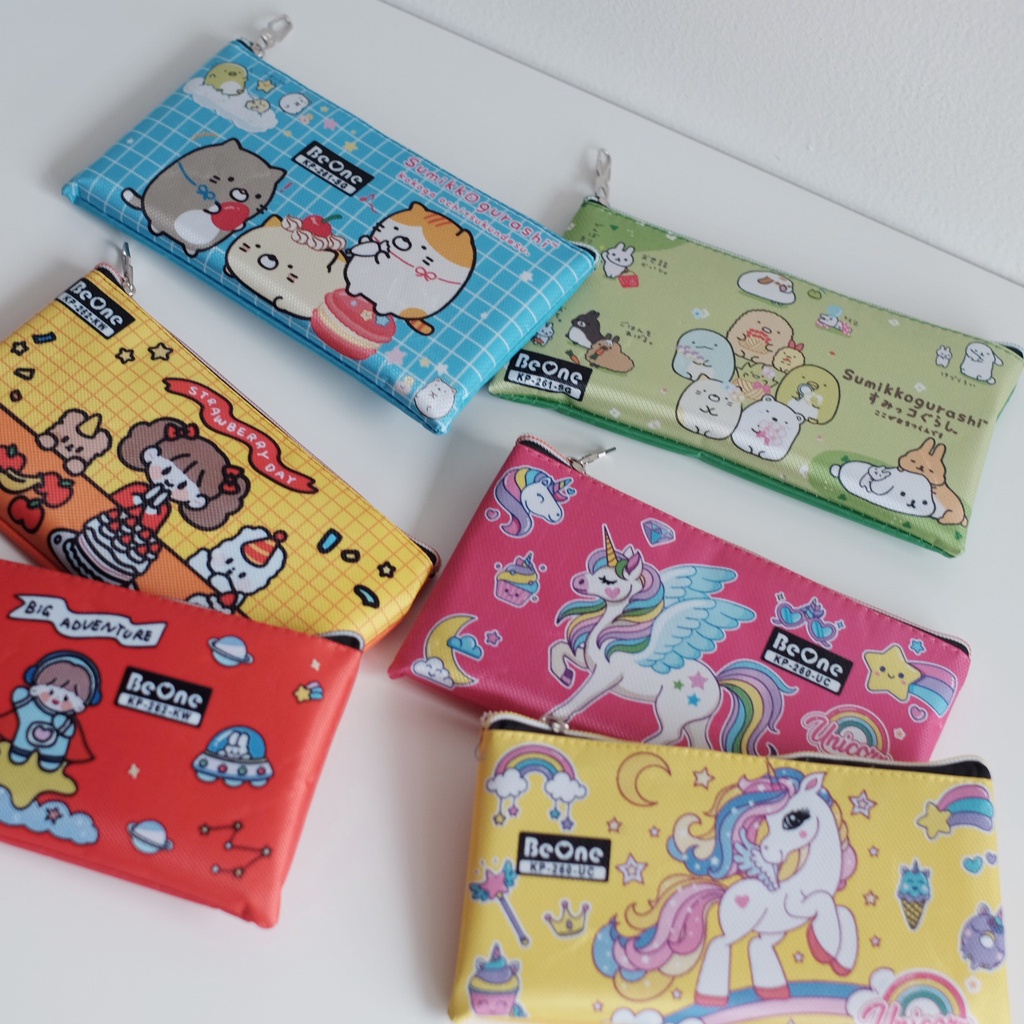 

SOS Kotak Pensil Sleting/Pencil Pouch BE-ONE Seri KP / Tempat Pensil/Tepak