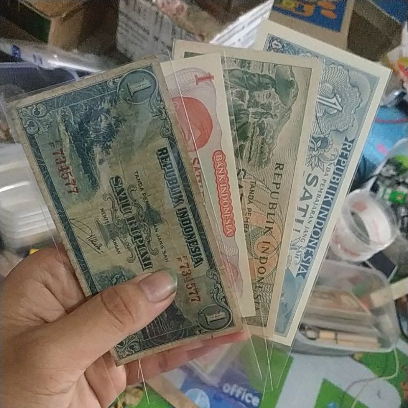 Paket uang kuno 1 rupiah sudirman 1 rupiah sandang pangan 1 rupiah pemandangan 1 rupiah suku bangsa untuk bahan mahar nikah 23 rupiah 2023 rupiah