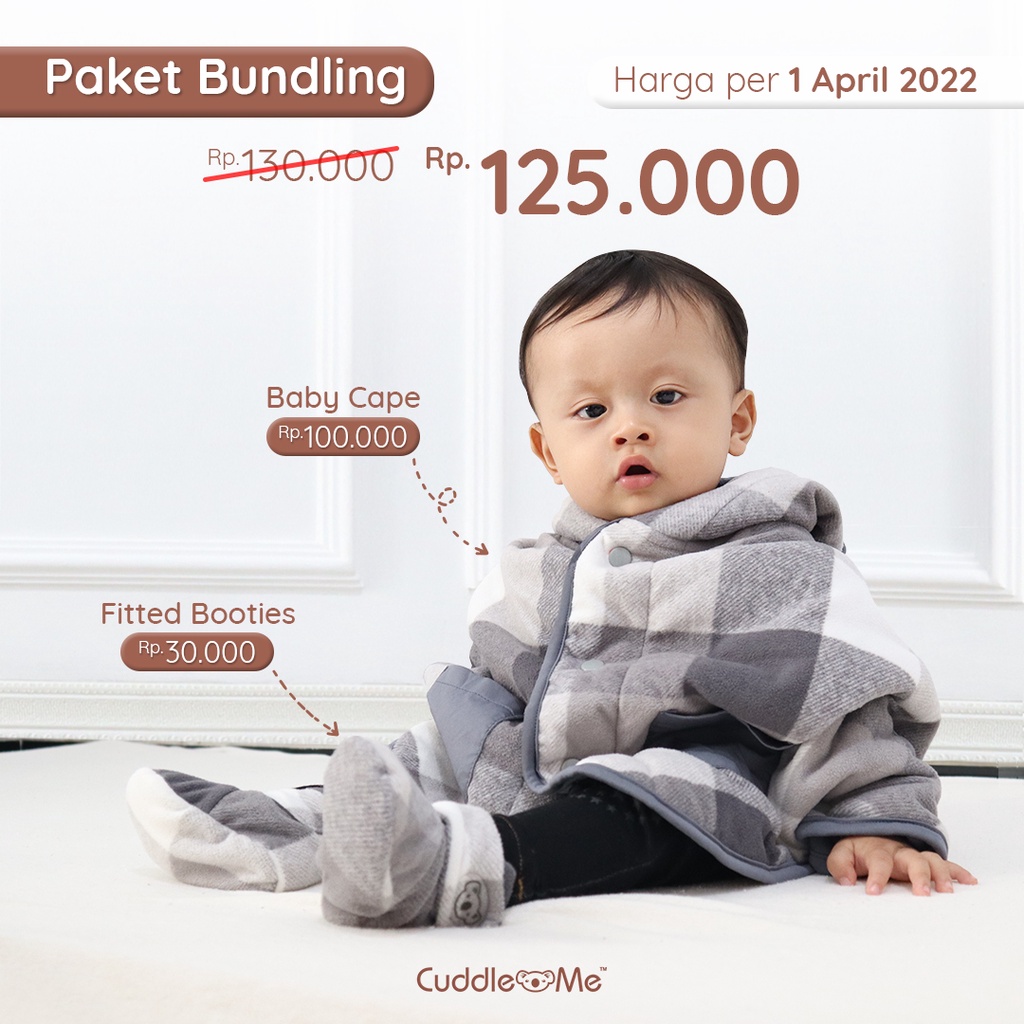 CuddleMe Special Bundling - Baby Cape + Fitted Booties - Paket kado Hemat