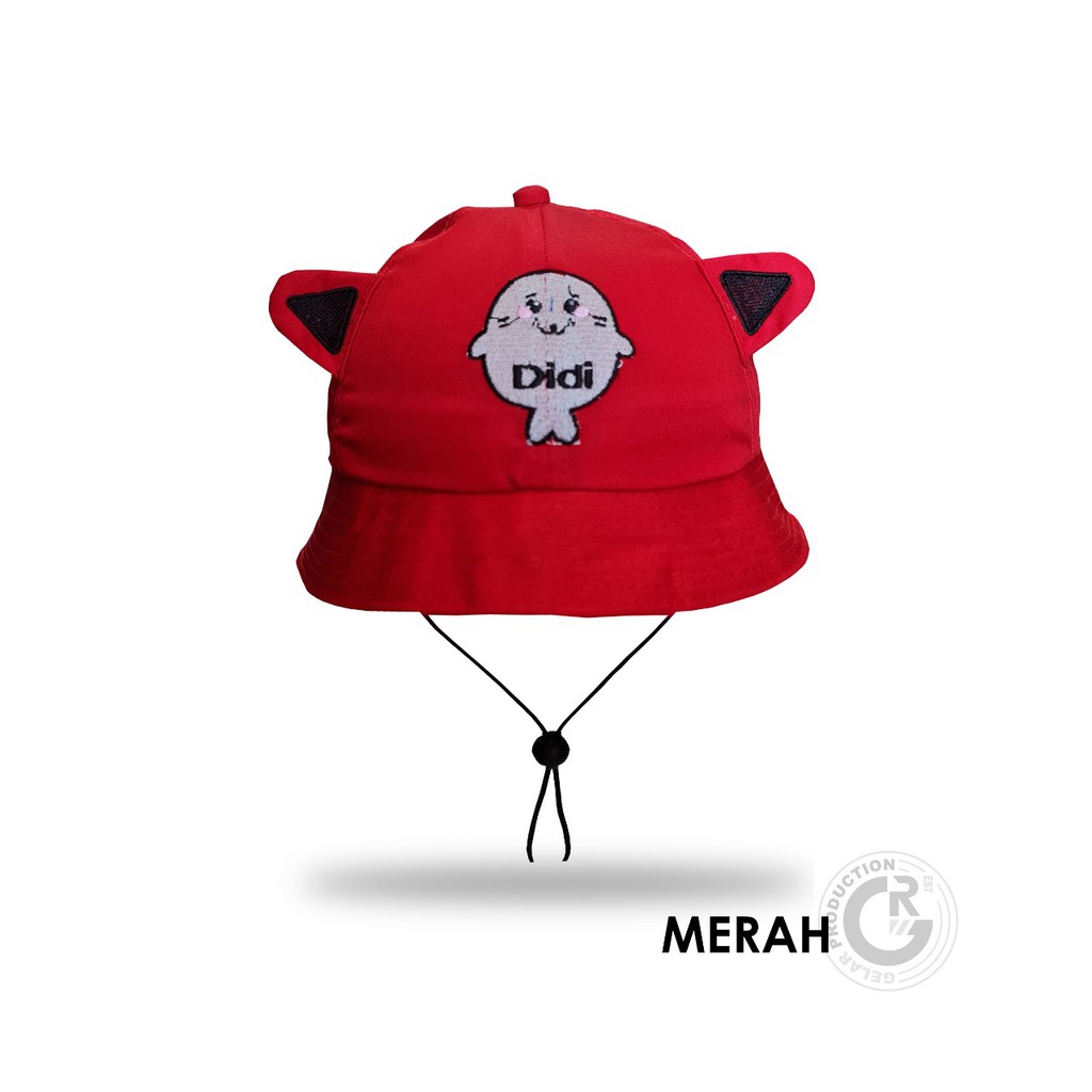 Topi bucket Anak Tali terbaru karakter squishy pats ADA TALI