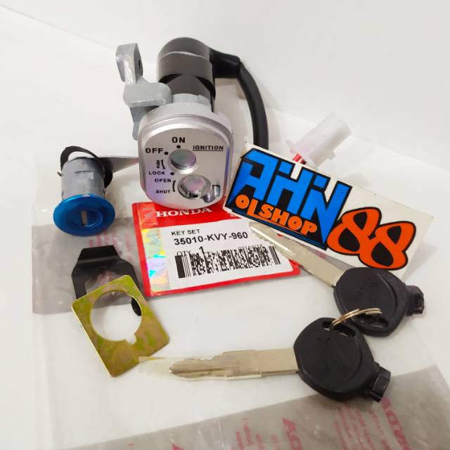 KUNCI KONTAK 1 SET HONDA BEAT KARBU KODE KVY