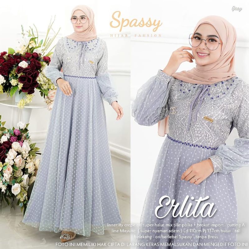 Erlita maxy dress gaun pesta (Label Zonya)