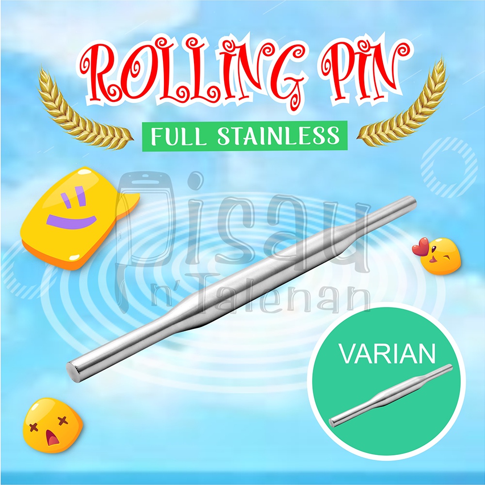 IDEAL Rolling Pin / Penggiling Adonan Stainless Steel