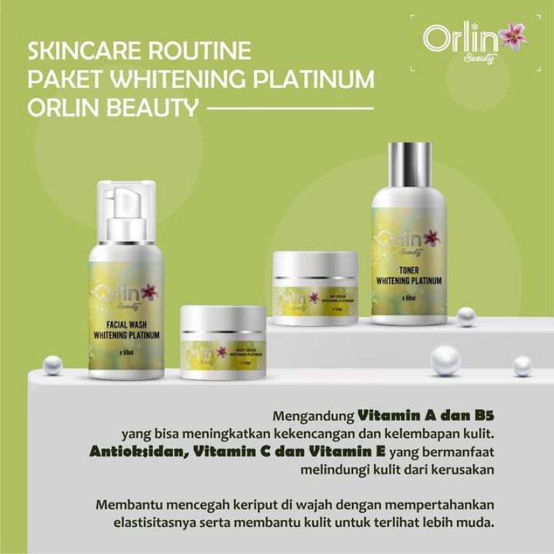 Orlin beauty skincare paket cream wajah WHITENING/ACNE/FLEK Original BPOM