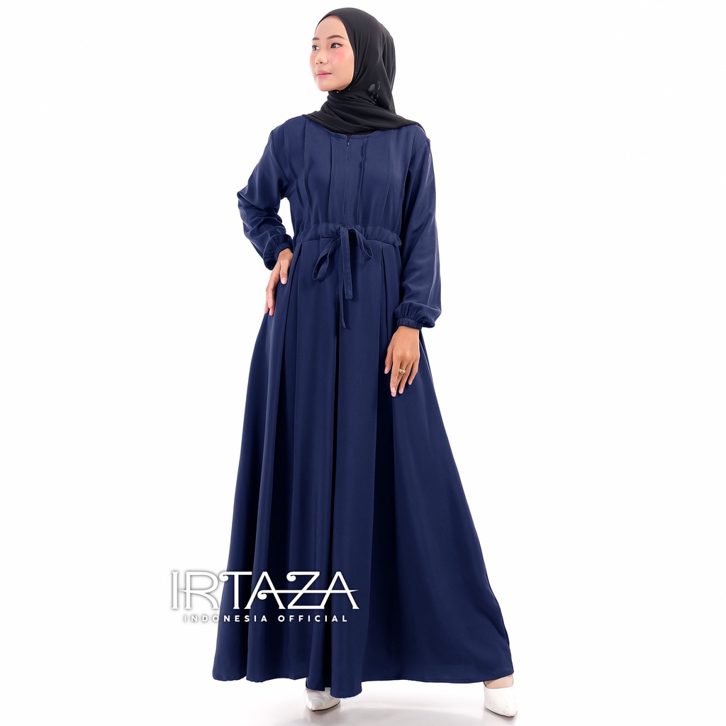Gamis Polos Melia Dress Original Shakila Import-Gamis Navy