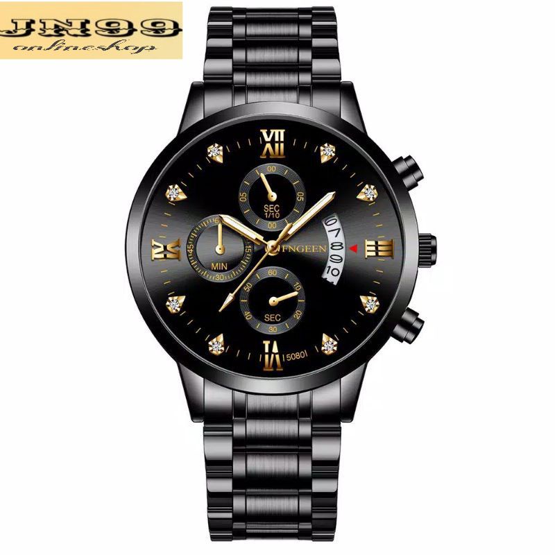【Stok Siap】✅COD Jam Tangan Pria Anti Air ORI FNGEEN 5080 Luxury Bisnis Quartz Watch（Free BOX+Kartu）