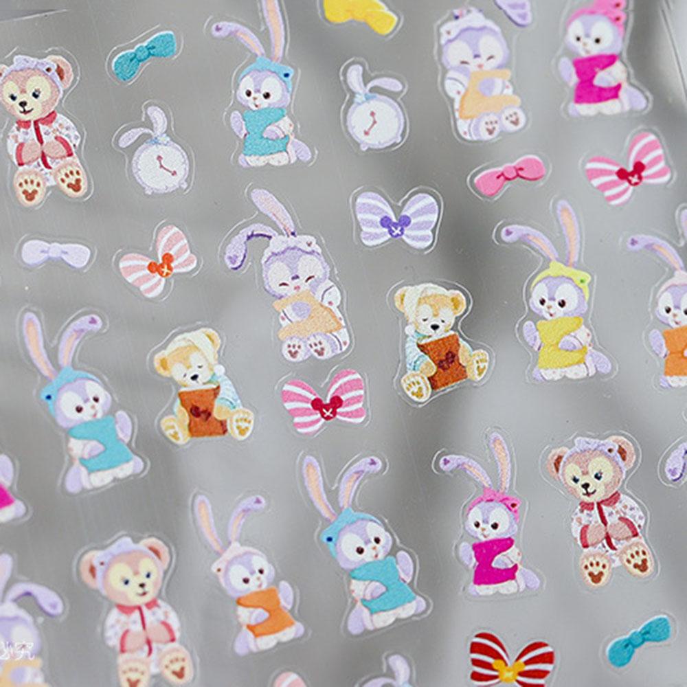 AUGUSTINA Agustina Stiker Nail Art Duffy Bear Sleepwalking Rabbit Slider Decal Manicure