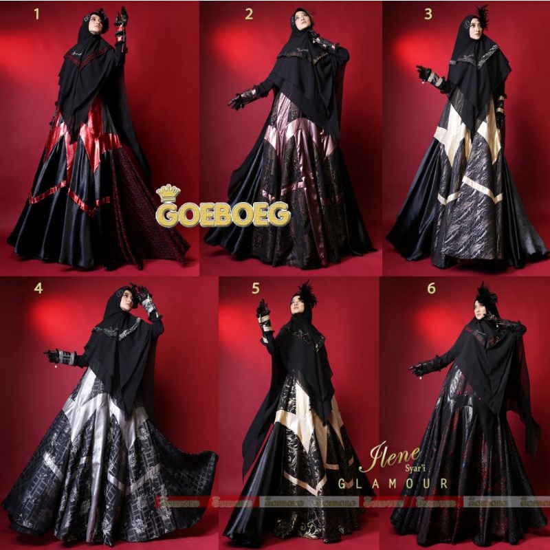 ILENE GLAMOUR SYAR'I 1 ORI BY GOEBOEG / GAMIS GOEBOEG / GAMIS SYARI MEWAH / GAMIS SYARI CANTIK / GAM