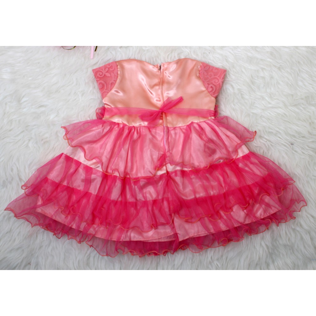 Dress Kids 375 / Dress Anak Brukat Anak Kombi Tile/ Baju Pesta Anak Bayi Good Premium/Gaun Modern