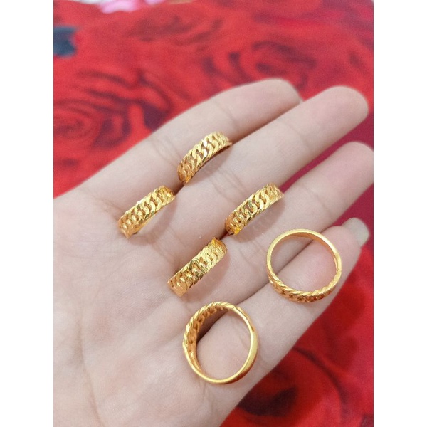 CINCIN DEWASA PERAK 925 LAPIS MAS 24K