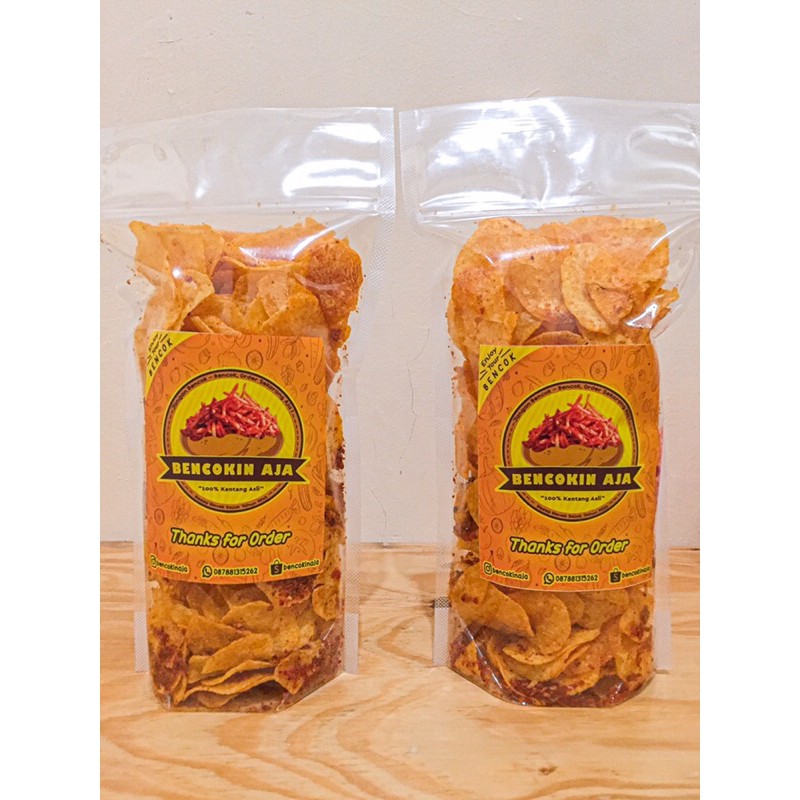 

Bencok Chips Balado 500 gram / Keripik kentang bulat tipis