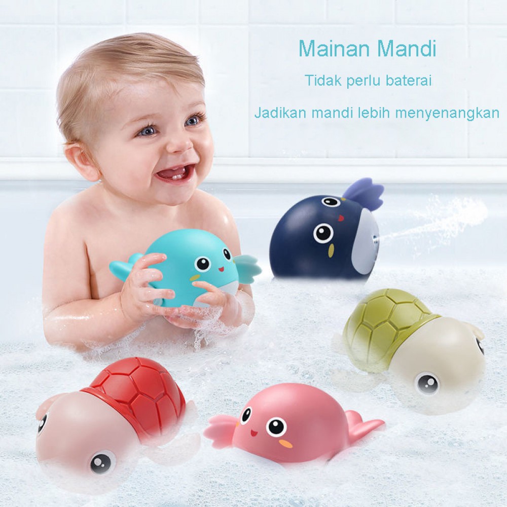 LAKOE  Mainan Mandi Anak Bayi Bentuk dalfin / bath toy bayi-1