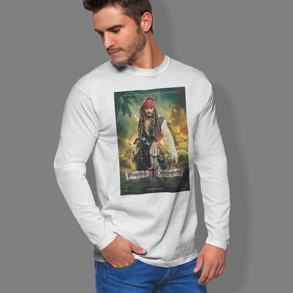 Tshirt Pirates of The Caribbean Kaos Tangan Panjang