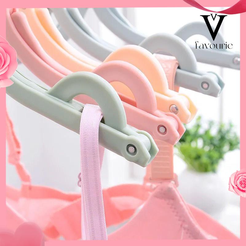[COD]Gantungan Lipat Multifungsi Portabel Perjalanan Non-Slip Rak Pakaian Mini Plastik Luar Ruangan-FA