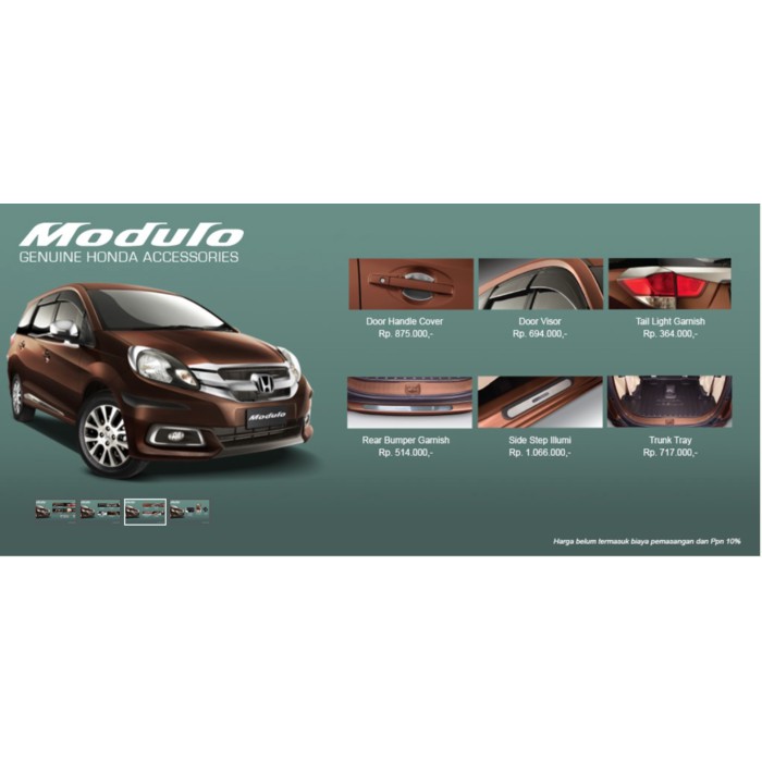 Modulo Rear Bumper Garnish Original Honda Mobilio Honda Access