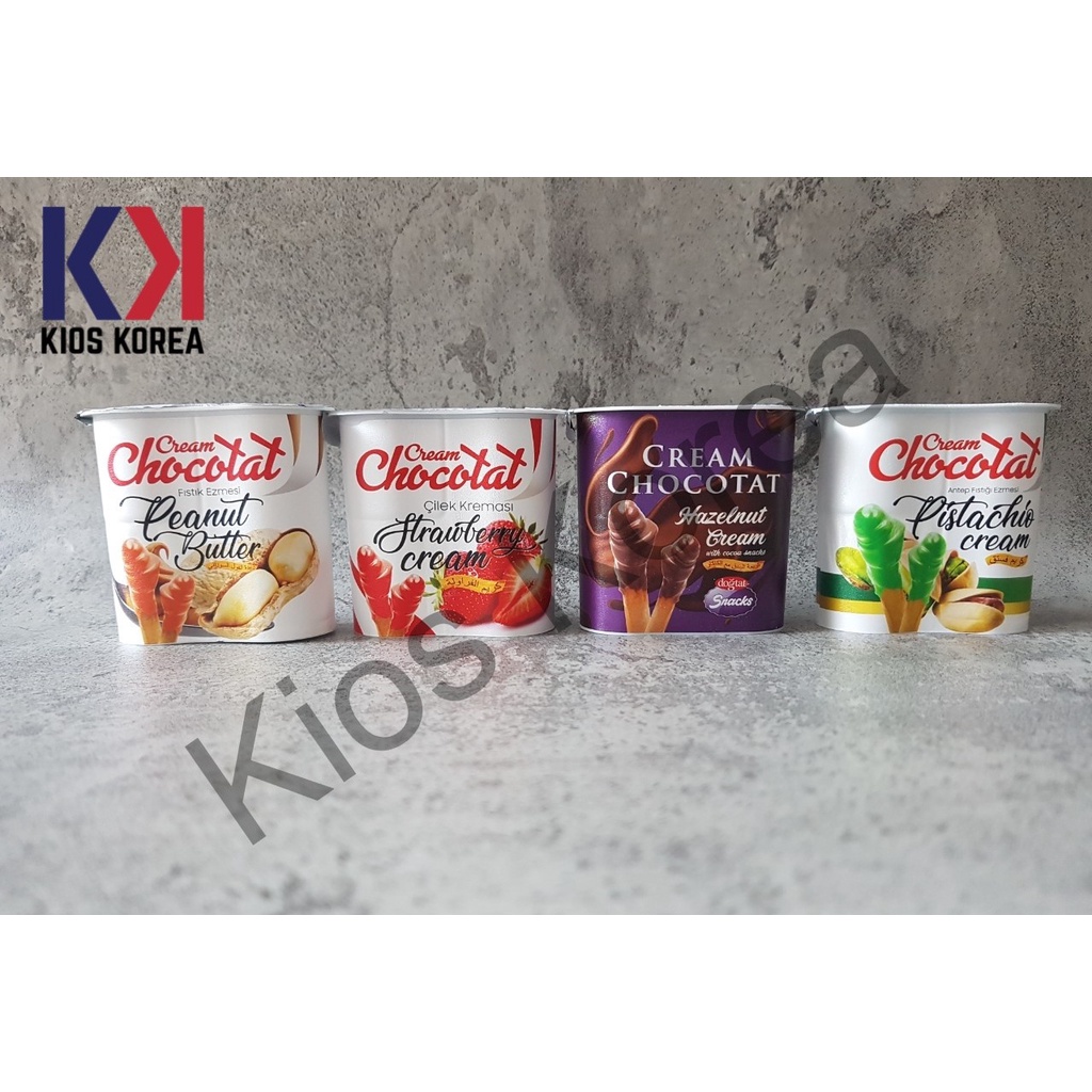 

Dogtat Cream Chocotat Hazelnut / Strawberry / Peanut Butter / Pistachio 55gr Biscuit Nyam Nyam Turki