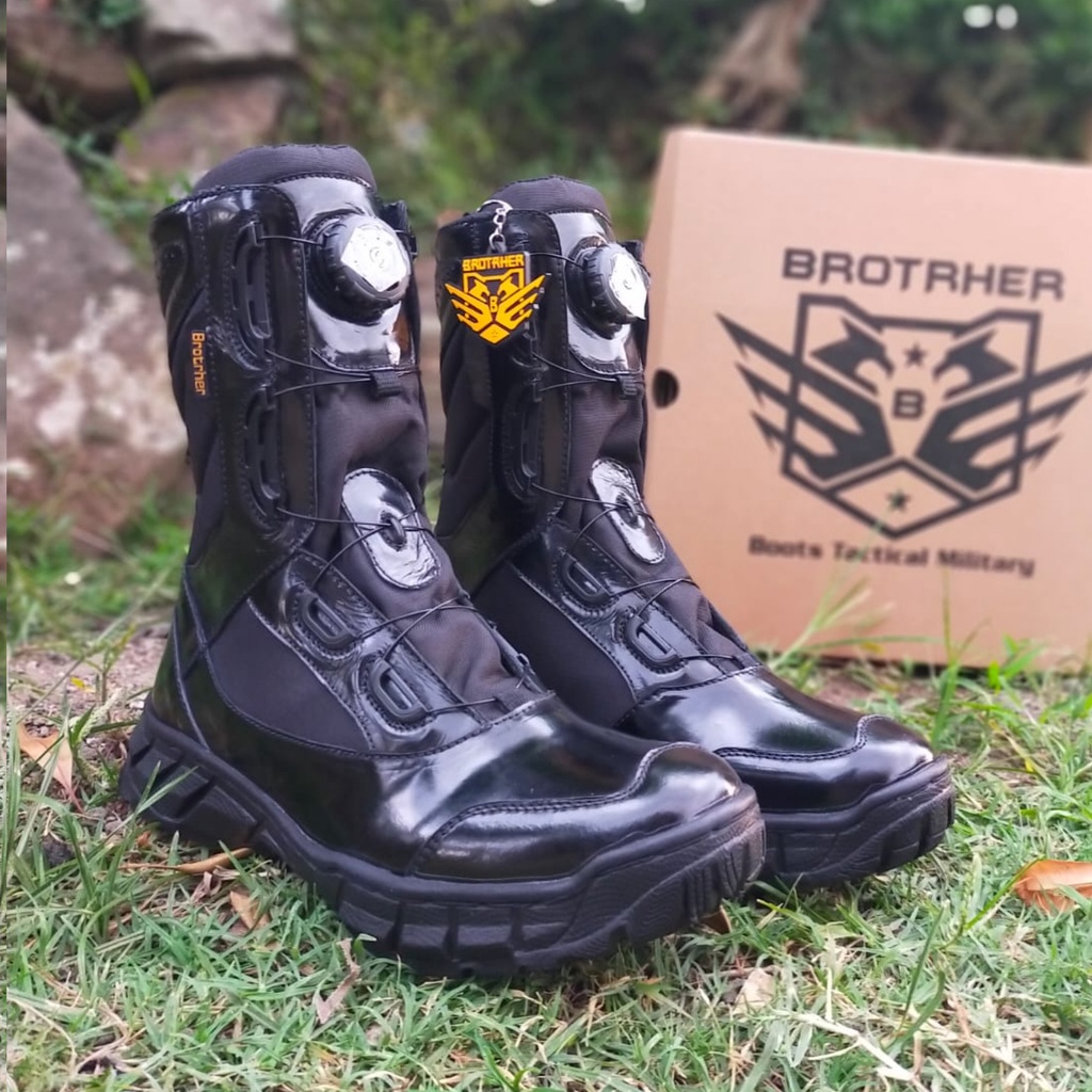 SEPATU PDL TALI PUTAR BROTRHER MODEL TERBARU KULIT SAPI ASLI SEPATU PDL DINAS LAPANGAN TNI POLRI