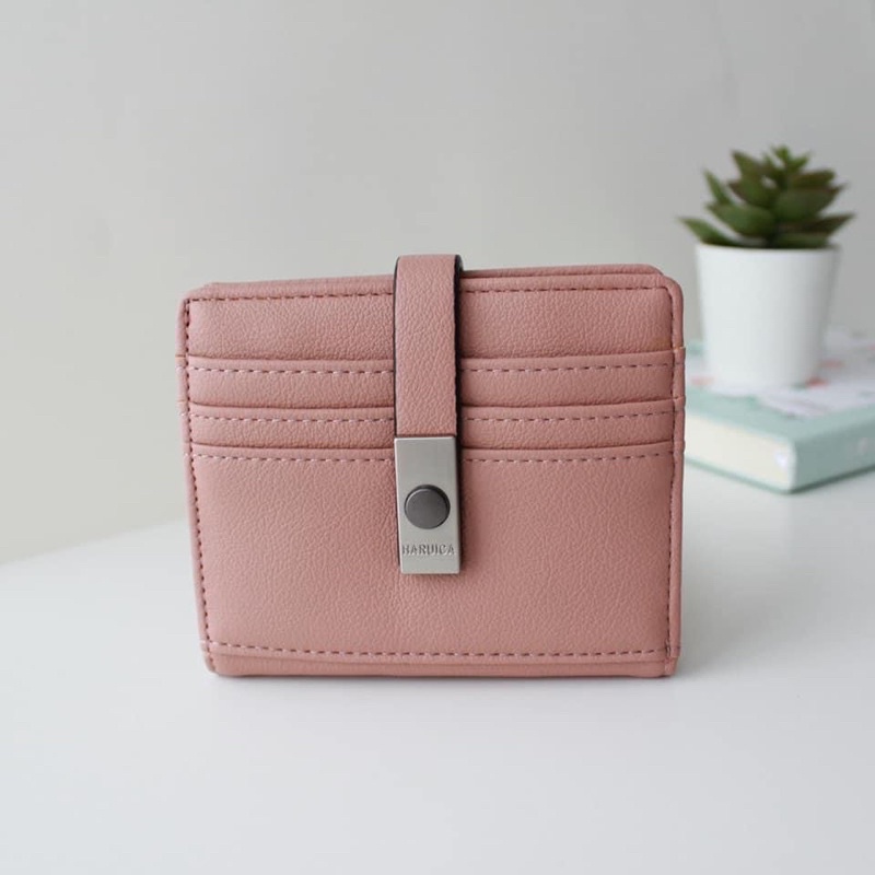 HARUICA L5-002 dompet kartu ( READY STOCK BESTSELLER )-DustyPink