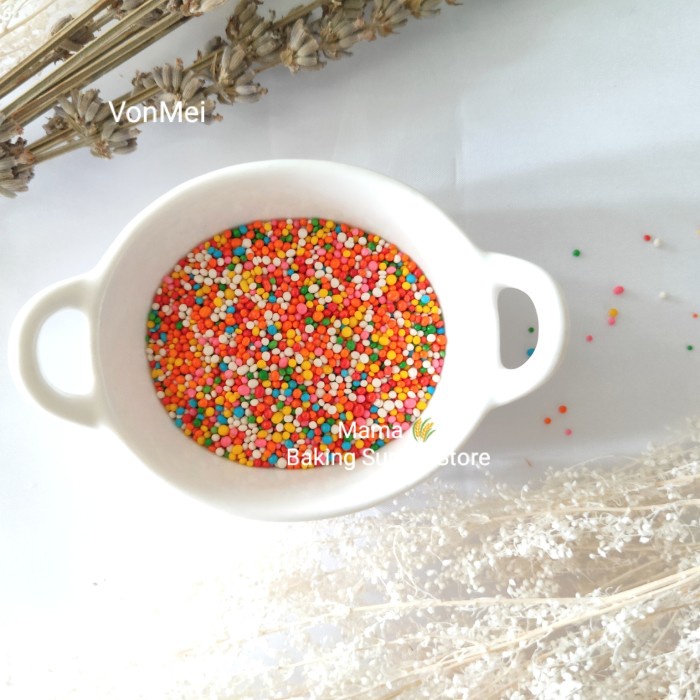 

sprinkle ball rainbow warna warni 200 gr topping cupcake kue cookies tokomaju1625