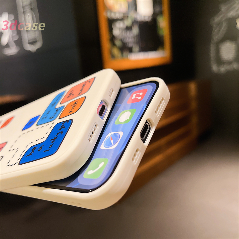 Casing Soft Case Compatible For IPhone 11 12 13 PRO MAX 13 mini 6 7 6S 8 Plus X XR XSMAX Se 2020 6SPlus 7Plus 6Plus 8Plus XS A16 A15 A7 A5S Y20 Y12 Tetris Game Glossy Camera Lens Protector Cover