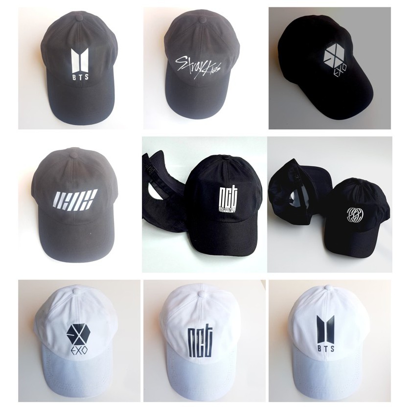 TOPI KPOP Baseball Cap TOPI Pria Wanita Casual Sporty EXO SUJU IKON MONSTA X DAY6 NCT DREAM