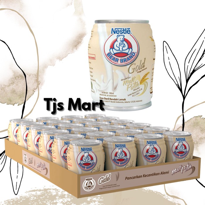 Bear Brand Susu Gold Malt Putih 140ml - 1 Karton