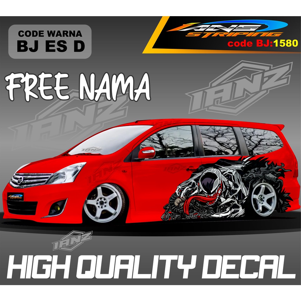 VARIASI STIKER MOBIL GRAND LIVINA VENOM KEREN / STIKER MOBIL TERIOS XPANDER NEW DESAIN / VARIASI STIKER MOBIL AVANZA XENIA