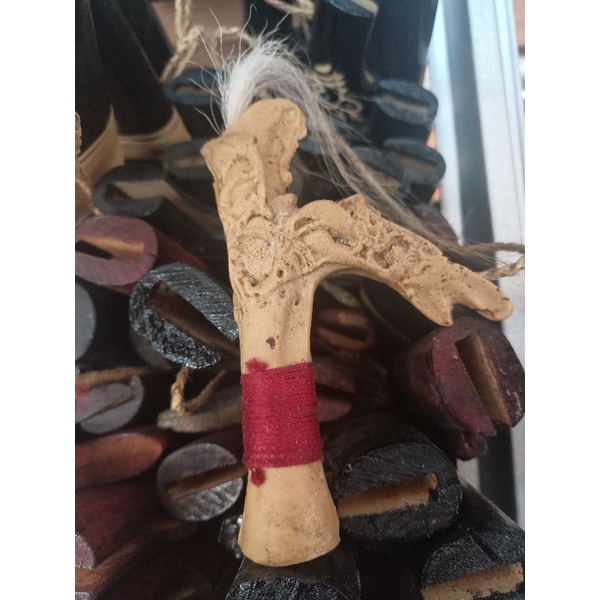 COD✓ Gagang Mandau  hulu mandau motif tanduk khas Kalimantan asli buatan Kalimantan oleh-oleh khas K