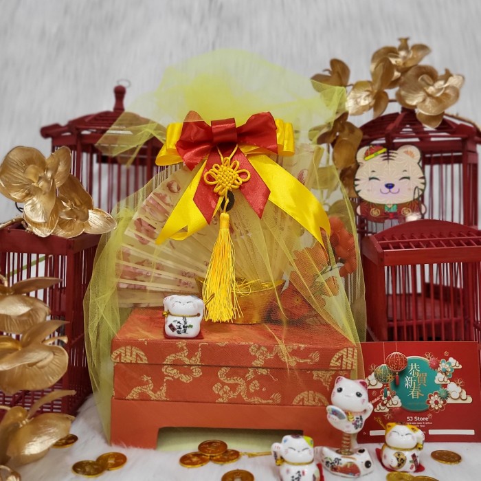 

Paket box dekorasi sakura hampers imlek cny parcel kado kue kering 25