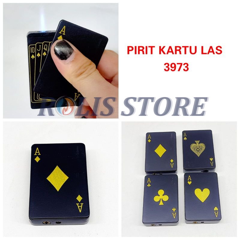 COD - Korek Api Las Remi Slide Sliding Gesek Motif Kartu K113 3973