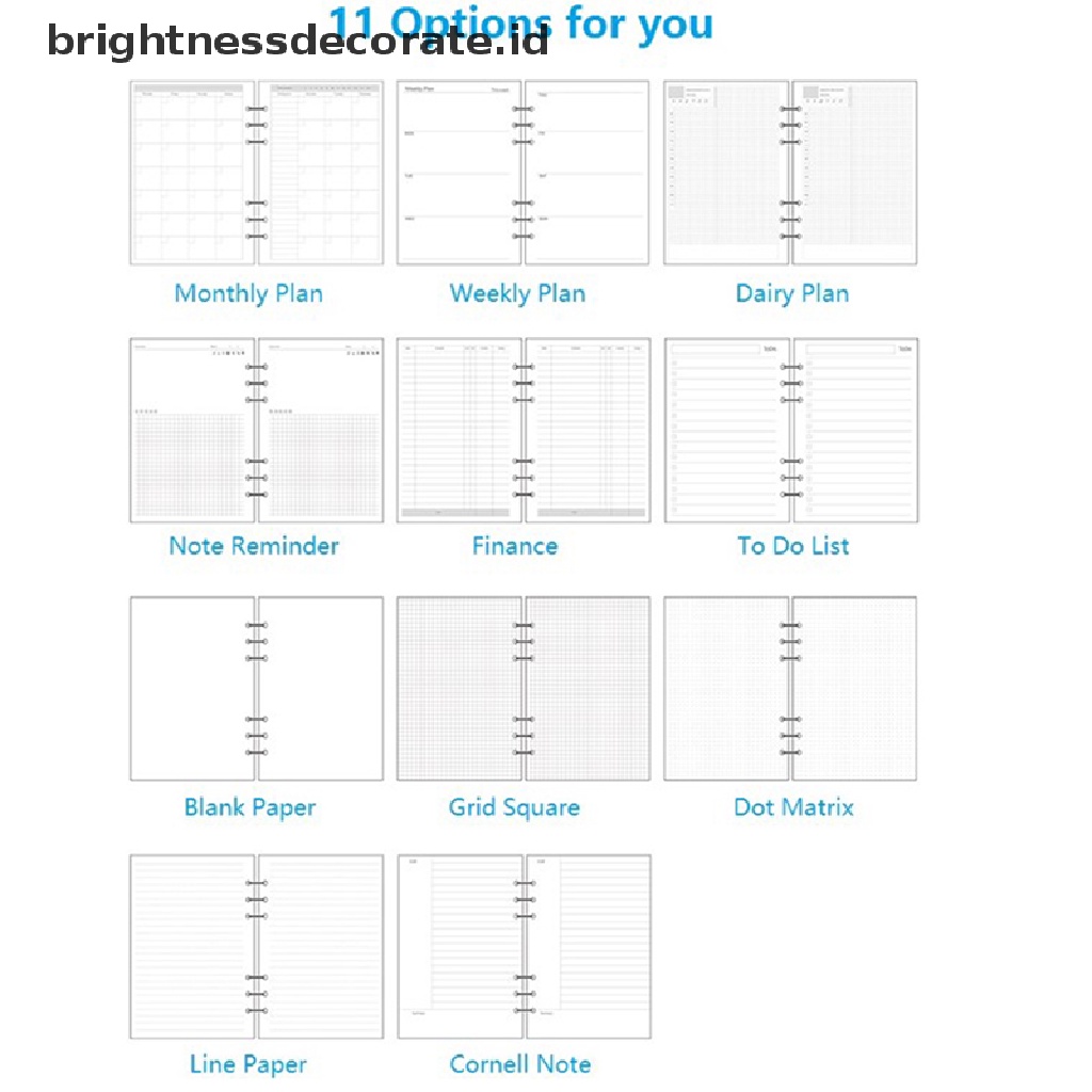 (Irth) Kertas Binder Loose Leaf Ukuran A6