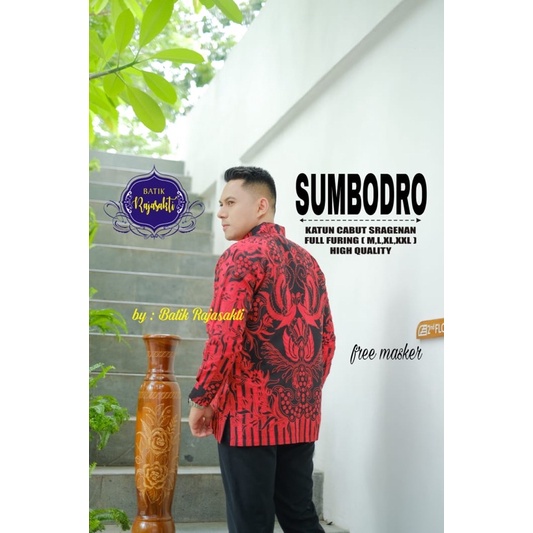 Batik Pria  SUMBODRO Full Furing Bahan Katun Halus High Quality