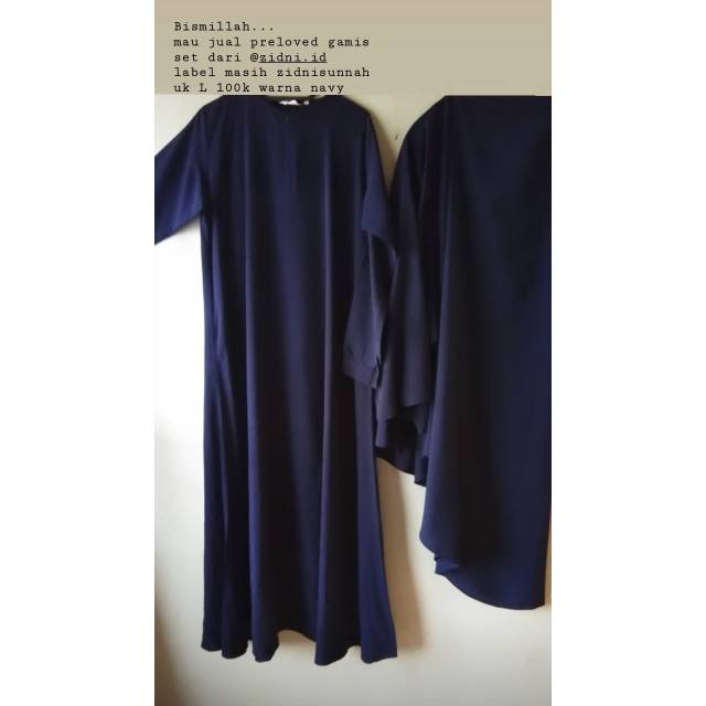 gamis set zidni sunnah size L (preloved)